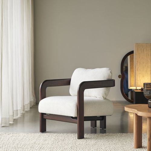 Fauteuil contemporain - CHARLIE - Tikamoon - en tissu / en polyuréthane / en polyester