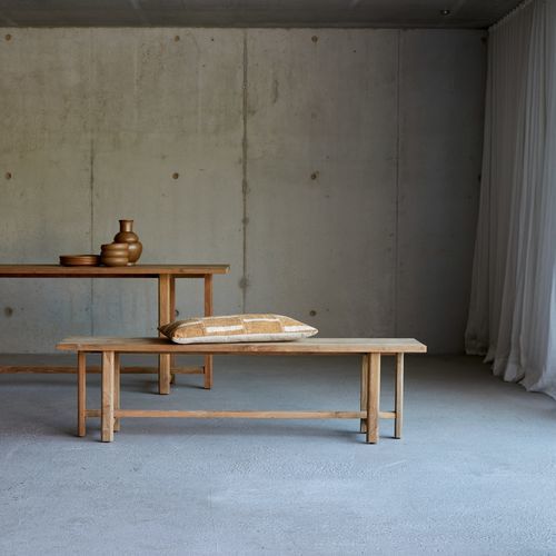 Banc ethnique - ANTONIA - Tikamoon - en teck / sans dossier / sans accoudoirs
