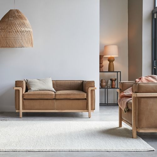 Canapé contemporain - COBBELWOOD - Tikamoon - pour intérieur / en chêne / en cuir