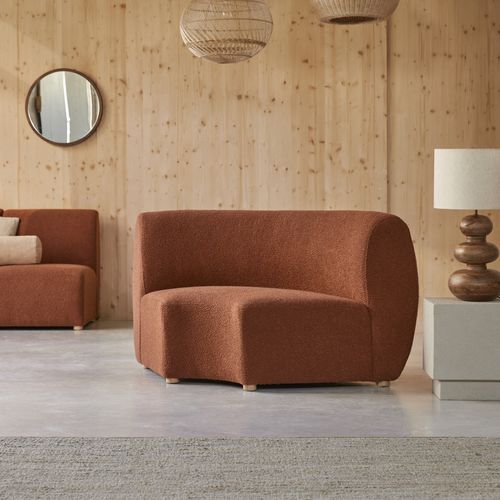 Fauteuil contemporain - SWANN - Tikamoon - en tissu / en textile / en terracotta