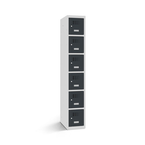 Casier de rangement en tôle d'acier - 2110-010600-0401112_V.493 - Lockeel - en acier à revêtement par poudre / à clé / pour stockage