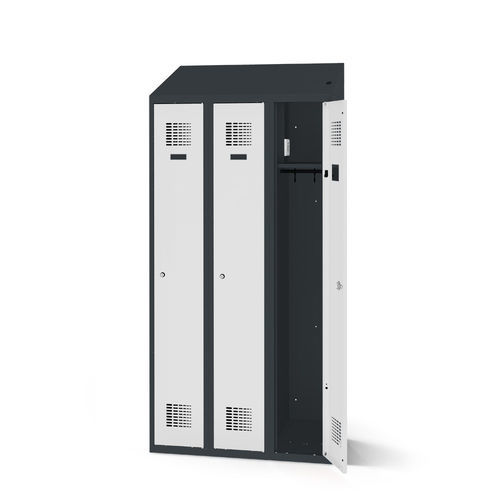 Casier vestiaire en acier à revêtement par poudre - 1180-030100-0901112_V.437 - Lockeel - professionnel / pour installation sportive / avec chargeur smartphone et tablette