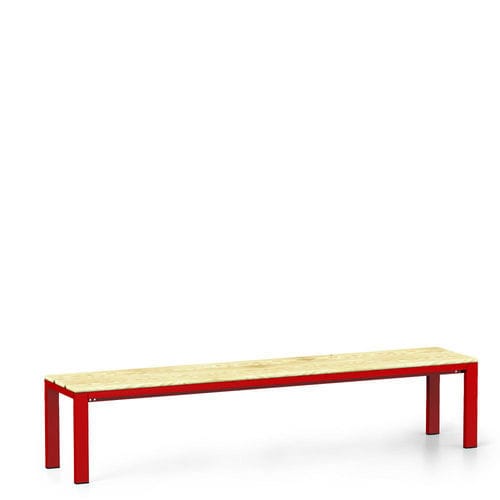 Banc de vestiaire contemporain - 1312-000020-2002426_V.552 - Lockeel - en acier / bois / sans dossier