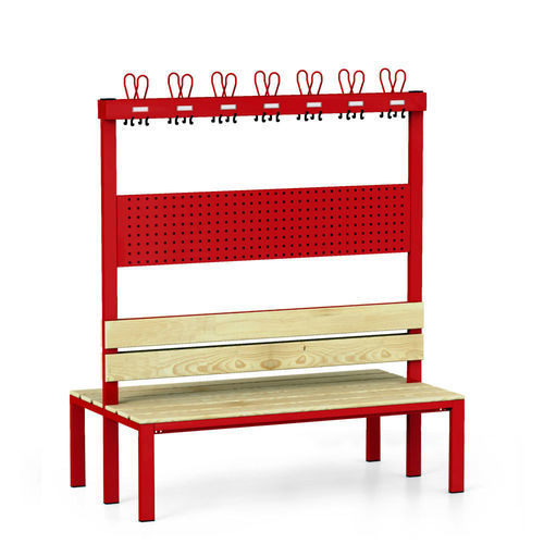 Banc de vestiaire contemporain - 1342-000020-1502426_V.552 - Lockeel - en plastique / en acier / bois