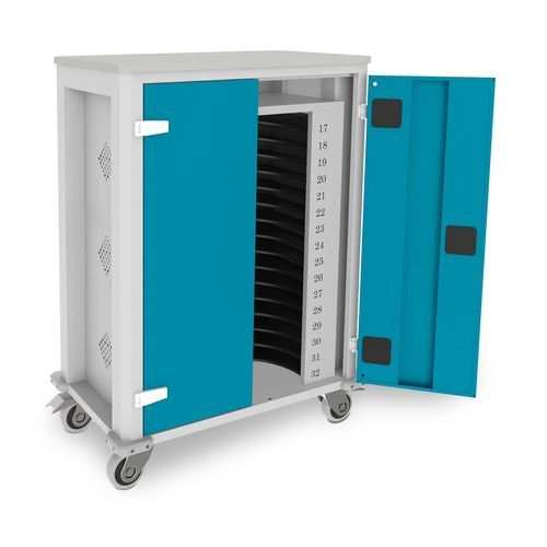 Chariot de recharge pour tablette PC - 2642-003207-0735812_V.138 - Lockeel - pour ordinateur portable / en acier à revêtement par poudre / sécurisé