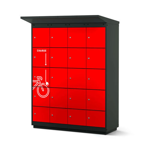 Station de recharge pour vélos électriques - 2663-040501-1601114_V.1603 - Lockeel - pour scooters électriques / en acier galvanisé / sécurisée