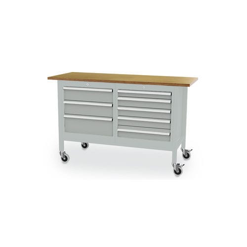 Établi en acier à revêtement par poudre - 3151-CL6635MKW15_V.1436 - Lockeel - en hêtre / d'aluminium / industriel