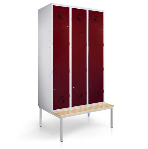 Casier vestiaire en acier à revêtement par poudre - 1150-030200-1201112_V.441 - Lockeel - ventilé / couleur personnalisable