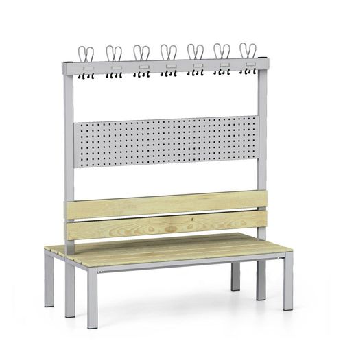 Banc de vestiaire contemporain - 1342-000020-1502426_V.551 - Lockeel - en plastique / en acier / en épicéa