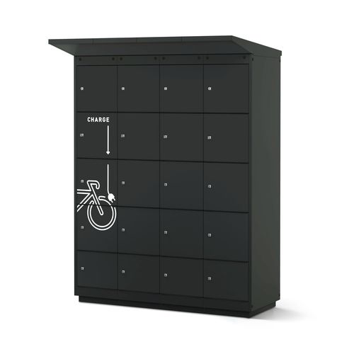 Station de recharge pour vélos électriques - 2663-040500-1601114_V.1601 - Lockeel - pour scooters électriques / en acier galvanisé / en acier peint
