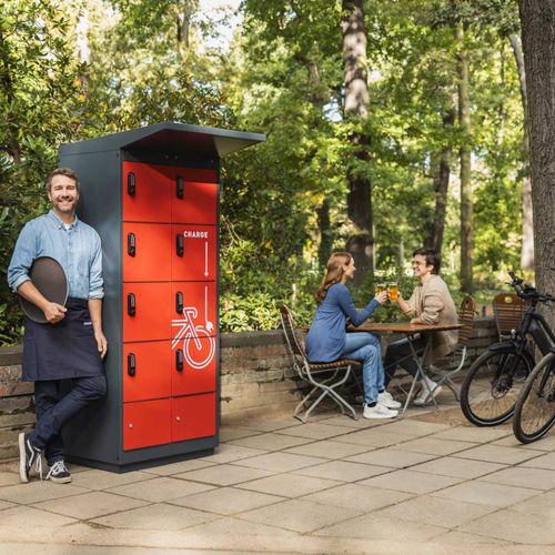 Station de recharge pour vélos électriques - 2663-020502-0801114_V.1595 - Lockeel - pour scooters électriques / en acier à revêtement par poudre / en acier galvanisé