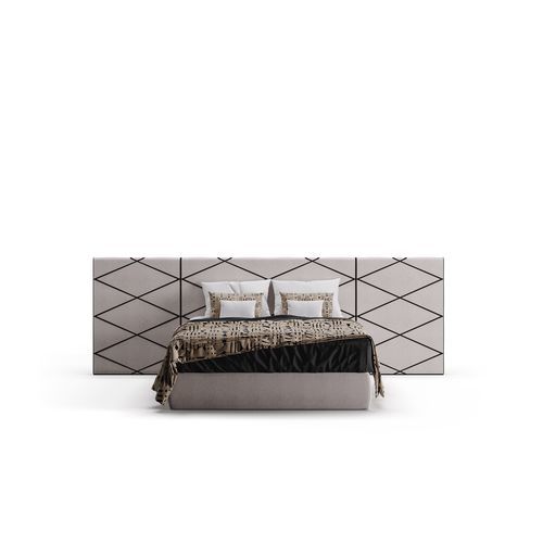 Lit double - ALPES - Bablanc - contemporain / avec tête de lit / tapissé