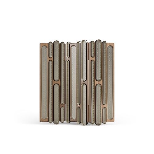 Paravent contemporain - MARSHALL - Bablanc - en bois massif / en tissu / multicolore
