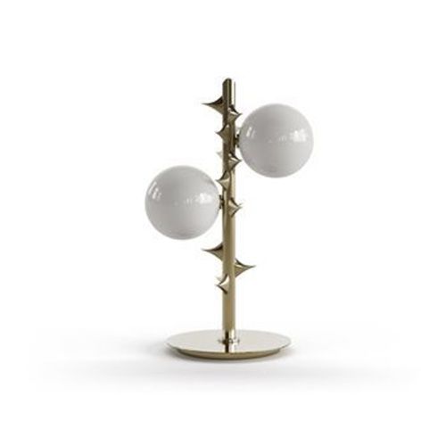 Lampe de table - SPIKE - Bablanc - sur piquet / en verre / en laiton plaqué or