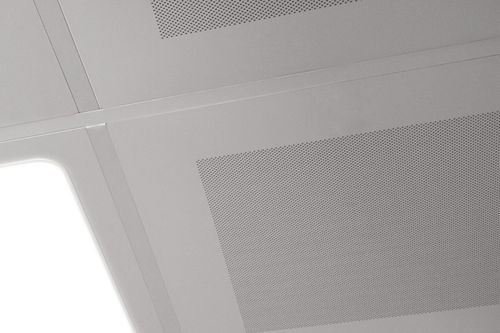 Faux-plafond en acier galvanisé - VERT FLAT - Vertebra - en aluminium / en panneaux / pour bureau