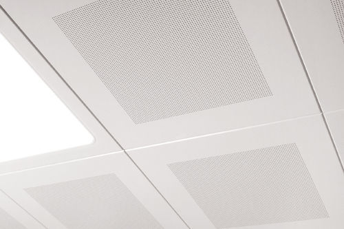 Faux-plafond en acier - VERT OCCULTO - Vertebra - aluminium / en panneaux / pour bureau