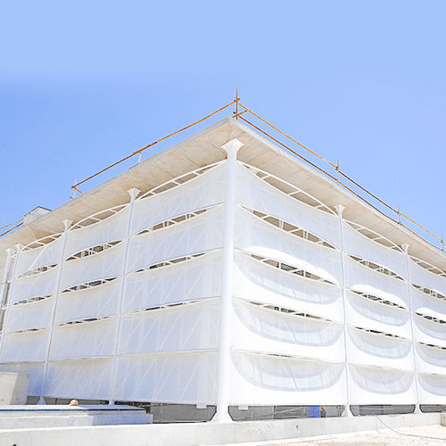 Membrane textile en PVC - FABRIC - Skyshade - en tissu / en PTFE / pour façade