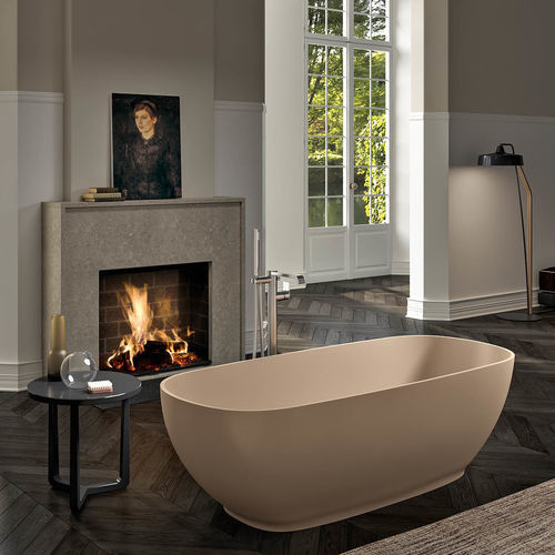 Baignoire ovale - ETHOS F - Albatros - en îlot / pour habitat / en Solid Surface