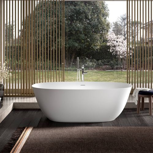 Baignoire ovale - ETHOS PLUS - Albatros - en îlot / pour habitat / en Solid Surface