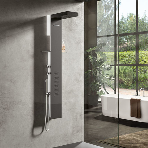 Colonne de douche thermostatique - COLUMN GRAPHIC - Albatros - professionnelle / en composite / en Solid Surface