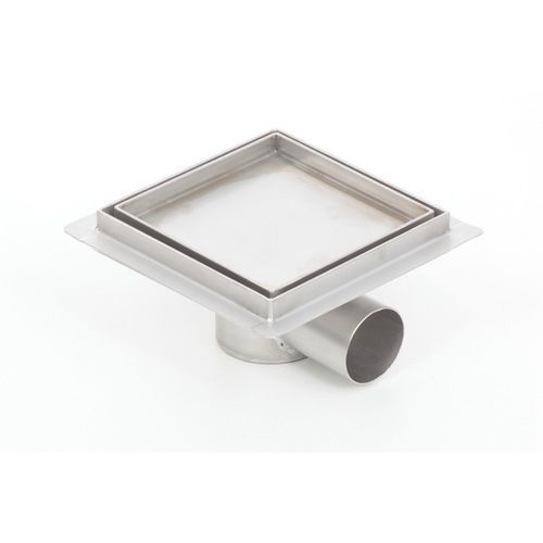 Siphon de sol en acier inoxydable - Inza Inox S.L. - pour salle de bain / avec grille / horizontal