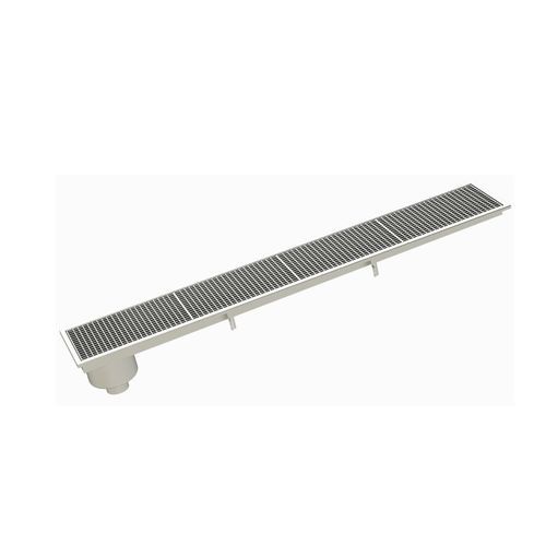 Caniveau à grille - Inza Inox S.L. - avec pente / en acier inox / grille en acier inoxydable