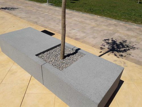 Banc public contemporain - KI series - RYM URBAN FURNITURE, S.L. - en béton / sans dossier / sans accoudoirs