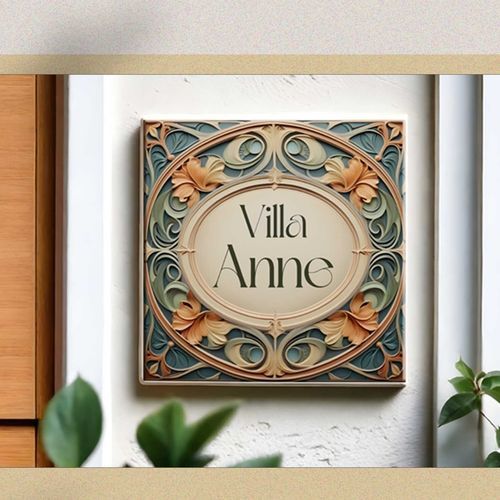 Plaque signalétique d'extérieur - 207495 - Tempera Art Design - murale / suspendue / en porcelaine