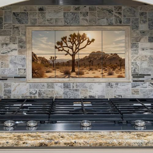 Crédence en porcelaine - BACKSPLASH JOSHUA TREE - Tempera Art Design - en marbre / en céramique / personnalisable
