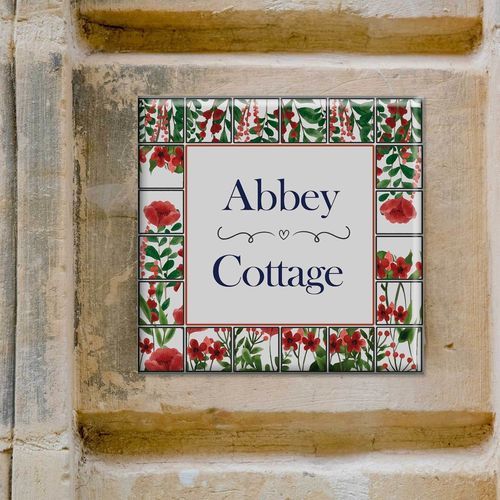 Plaque signalétique pour porte - COTTAGE HOUSE - Tempera Art Design - murale / en porcelaine / à coller