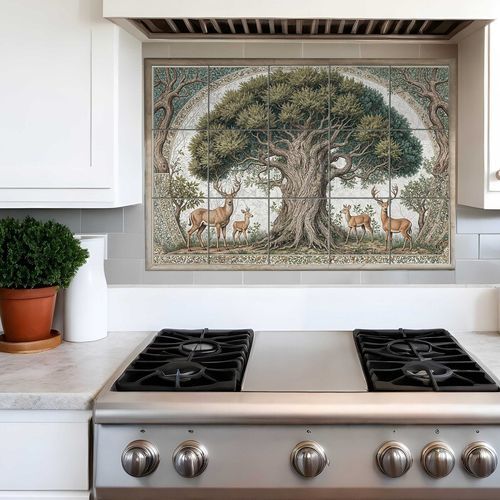 Crédence en céramique - MEDIEVAL TREE - Tempera Art Design - en marbre / en porcelaine / à motif