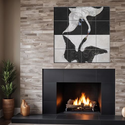 Carrelage en porcelaine - SWAN  - Tempera Art Design - imprimé / pour intérieur / intérieur