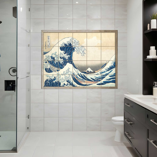 Carrelage en porcelaine - THE GREAT WAVE OFF KANAGAWA - Tempera Art Design - imprimé / en impression numérique / pour intérieur