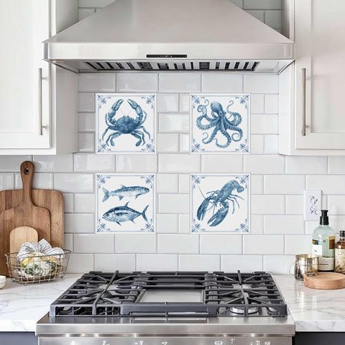 Carrelage en céramique - NAUTICAL SEA ANIMAL TILES - Tempera Art Design - mat / d'intérieur / d'extérieur