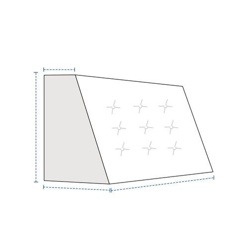 Taie d'oreiller en toile enduite - Bolster Straight Back Cushion Cover - Covers & All - en tissu déperlant / en polyuréthane / en polyester