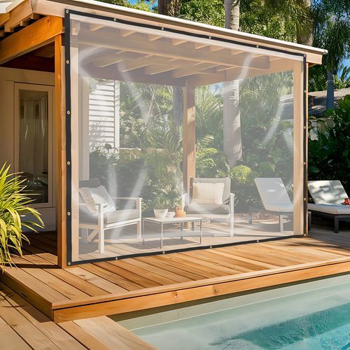 Bâche de protection en PVC - CUSTOM HEAVY DUTY CLEAR VINYL TARPS - Covers & All - de terrasse / pour serre / pour mur de clôture