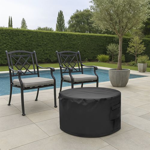Housse de protection pour table - CUSTOM ROUND OTTOMAN - Covers & All - en polyester / en PVC / en polyuréthane