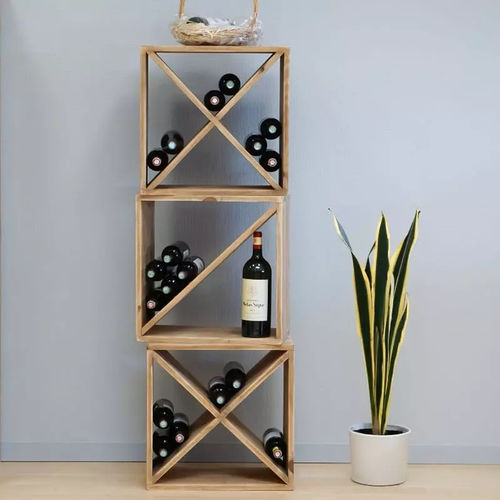 Casier à bouteilles en bois massif - AC04013N - Tradis Design - au sol / à poser / pour commerce