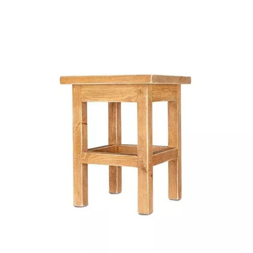 Tabouret contemporain - AC04017N - Tradis Design - en bois massif / avec piètement en bois massif / avec repose-pieds