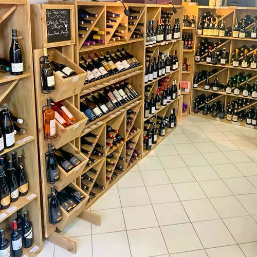 Présentoir à bouteilles - PR04706N - Tradis Design - en bois massif / unilatéral / 4 étagères