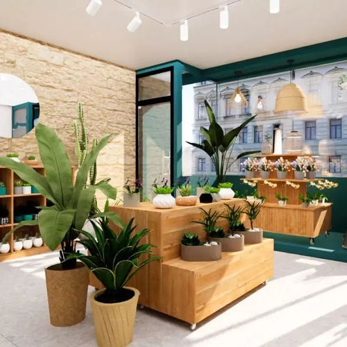 Présentoir pour plante - PR04314F - Tradis Design - en bois massif / unilatéral / 2 étagères