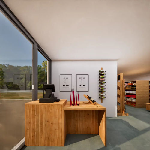 Comptoir en bois massif - CO04326 - Tradis Design - droit / modulaire / durable