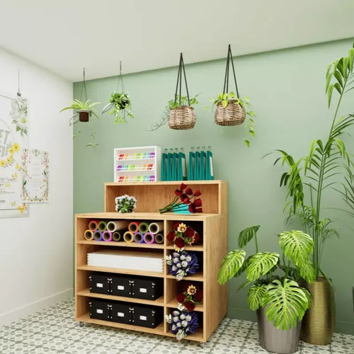 Comptoir en bois massif - CO04317F - Tradis Design - droit / modulaire / mobile