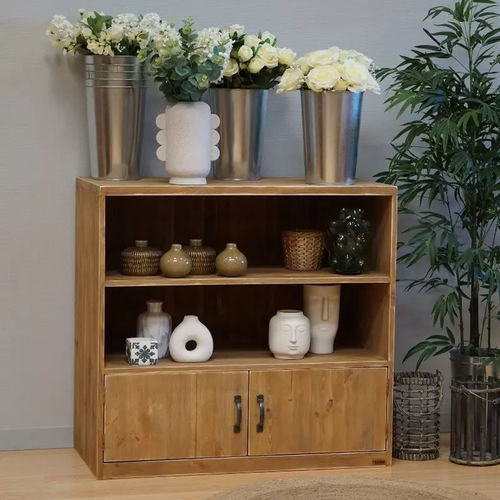 Buffet contemporain - ET04747 - Tradis Design - en bois massif / avec étagère / à portes battantes