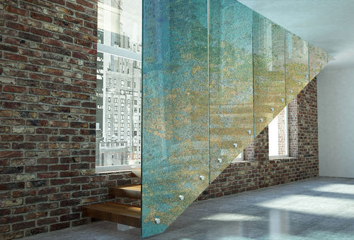 Paravent de terrasse contemporain - 9 - Infiniglass - en verre / professionnel / pour intérieur