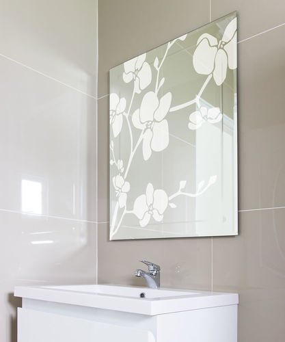 Panneau décoratif pour porte - motif orchid&eacute;e - Infiniglass - pour agencement intérieur / pour mur / pour cloison