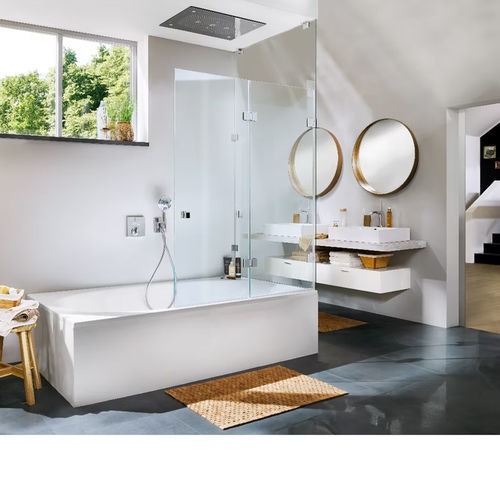 Paroi de douche fixe - Infiniglass - battante / rectangulaire / d'angle