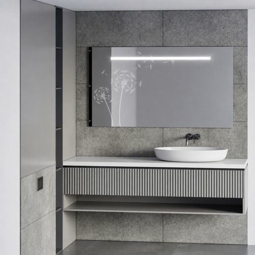 Panneau en verre avec sablage - PISSENLIT - Infiniglass - à motif / miroir / coloré