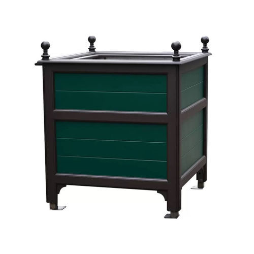 Jardinière en aluminium extrudé - SABAUDA - LL53 - en acier inoxydable / carrée / légère