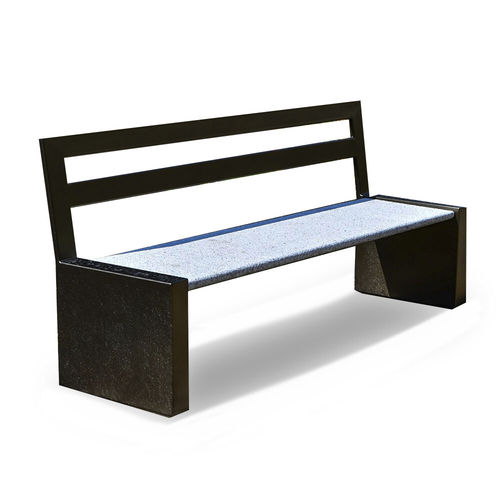 Banc public contemporain - REALE - LL53 - en métal / avec dossier / sans accoudoirs